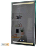 Specchio LED Verticale | Pulsanti touch | Funzione anti-appannamento | Temperatura di colore regolabile - Reyze Serie Minimal Modello 8